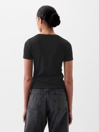 Modern Rib Cropped T-Shirt