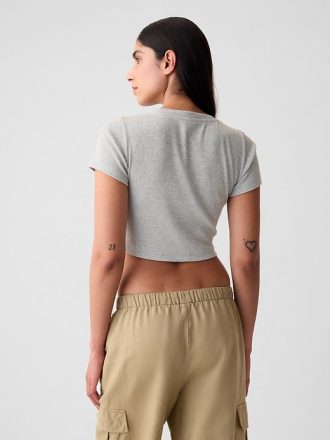 Modern Rib Cropped T-Shirt