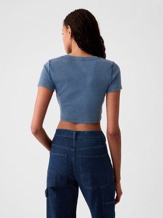 Modern Rib Cropped T-Shirt