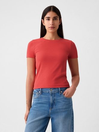 Modern Rib Cropped T-Shirt