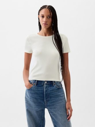 Modern Rib Cropped T-Shirt