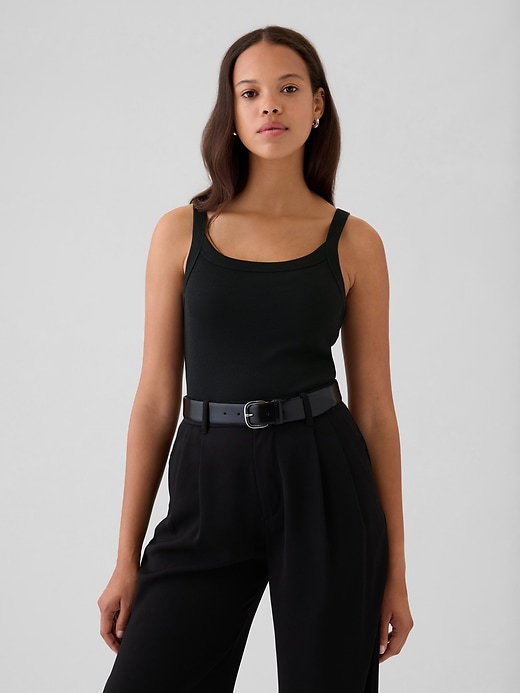 Modern Rib Cropped Tank Top Modern Rib Cropped Tank Top