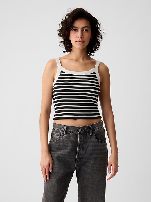 Modern Rib Cropped Tank Top Modern Rib Cropped Tank Top