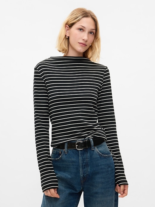 Modern Rib Funnel-Neck T-Shirt Modern Rib Funnel-Neck T-Shirt