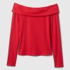 Modern Rib Off-Shoulder Cropped Top