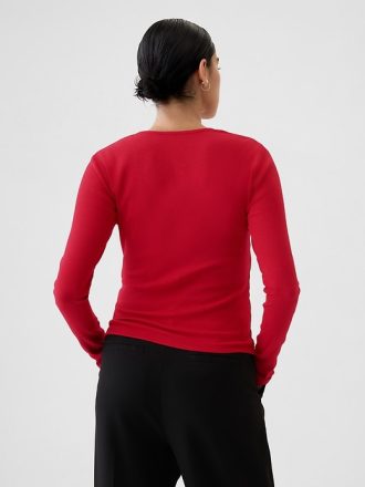 Modern Rib Square-Neck Top