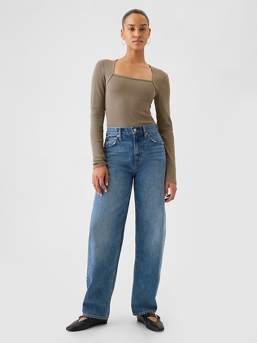 Modern Rib Square-Neck Top Modern Rib Square-Neck Top