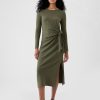 Modern Rib Tie-Knot Midi Dress