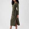 Modern Rib Tie-Knot Midi Dress