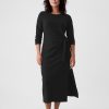 Modern Rib Tie-Knot Midi Dress