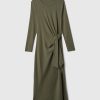 Modern Rib Tie-Knot Midi Dress