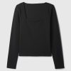 Modern Square-Neck Cropped T-Shirt