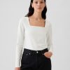 Modern Square-Neck Cropped T-Shirt