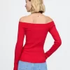 Off-Shoulder Sweater Top