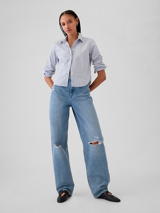 Organic Cotton Cropped Shirt Organic Cotton Cropped Shirt