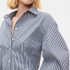 Organic Cotton Poplin Barrel Sleeve Cropped Shirt