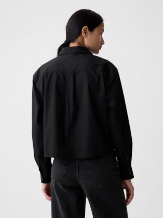 Organic Cotton Poplin Cropped Shirt