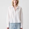 Organic Cotton Poplin Cropped Shirt