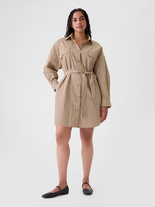 Organic Cotton Striped Mini Shirtdress Organic Cotton Striped Mini Shirtdress