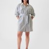 Organic Cotton Striped Mini Shirtdress Organic Cotton Striped Mini Shirtdress