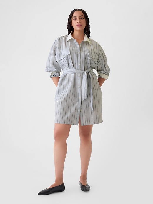 Organic Cotton Striped Mini Shirtdress Organic Cotton Striped Mini Shirtdress