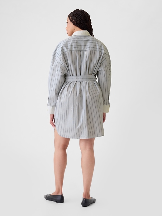 Organic Cotton Striped Mini Shirtdress Organic Cotton Striped Mini Shirtdress