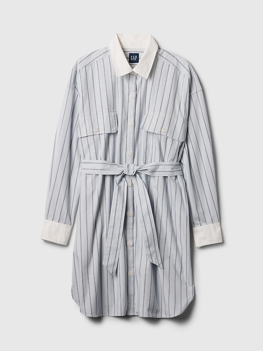 Organic Cotton Striped Mini Shirtdress Organic Cotton Striped Mini Shirtdress
