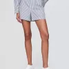 Organic Cotton Striped Poplin Shorts