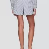 Organic Cotton Striped Poplin Shorts