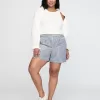 Organic Cotton Striped Poplin Shorts