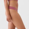 Organic Stretch Cotton Lace-Trim Thong