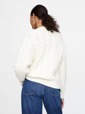 Oversized Cable-Knit Cardigan