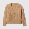 Oversized Cable-Knit Cardigan