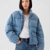 Oversized Denim Puffer Jacket