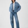 Oversized Denim Puffer Jacket