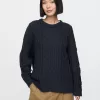 Oversized Mixed Cable-Knit Sweater