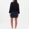Plaid Wrap Mini Skirt
