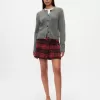 Plaid Wrap Mini Skirt