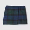 Plaid Wrap Mini Skirt