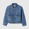 Quilted Denim Shirt Jacket
