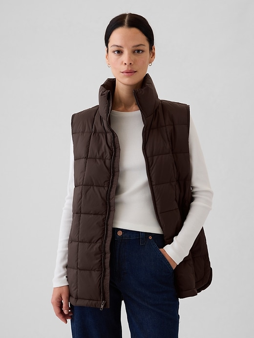 Recycled Lightweight Quilted Puff Vest Recycled Lightweight Quilted Puff Vest