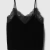 Recycled Velvet Lace-Trim Cami