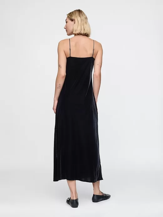 Recycled Velvet Maxi Slip Dress Recycled Velvet Maxi Slip Dress
