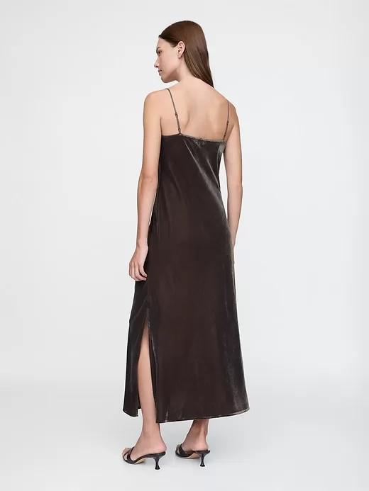 Recycled Velvet Maxi Slip Dress Recycled Velvet Maxi Slip Dress
