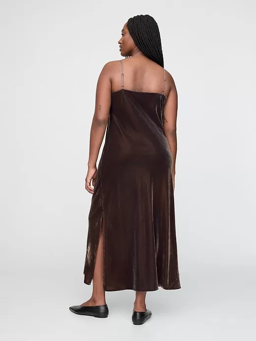 Recycled Velvet Maxi Slip Dress Recycled Velvet Maxi Slip Dress