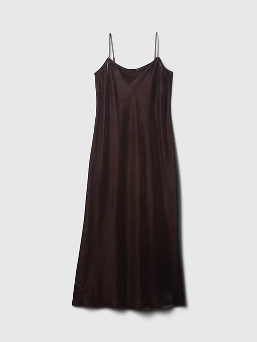 Recycled Velvet Maxi Slip Dress Recycled Velvet Maxi Slip Dress