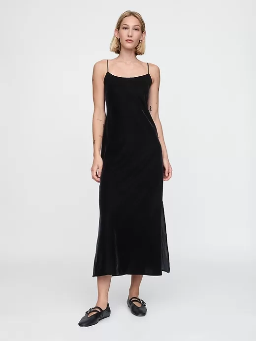 Recycled Velvet Maxi Slip Dress Recycled Velvet Maxi Slip Dress