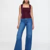 Recycled Velvet Square-Neck Cropped Top