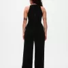 Recycled Velvet V-Neck Jumpsuit Recycled Velvet V-Neck Jumpsuit