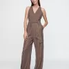 Recycled Velvet V-Neck Jumpsuit Recycled Velvet V-Neck Jumpsuit